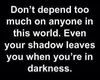 Don't depend on anyone