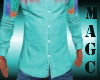 Painters teal shirt