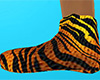 Orange Tiger Stripe Slippers (F)