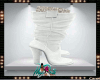 *D* White Leather Boots
