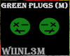 !W GREEN PLUGS (M)