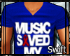"S" Music Saved Blue