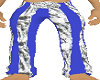 pants M blue & silver
