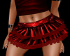 {LA} Red ruffle skirt