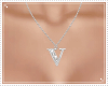 Necklace of letters V