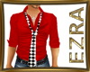 (EZ)red shirt check tie