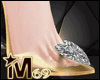 M69 Gold Crystal Heels