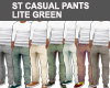 ST CASUAL PANTS L-GREEN