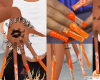 Lv Orange Nails
