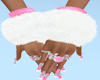 Fur Bunny Cuffs-Pink