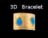 CA 3D Gold Turquoise Bra
