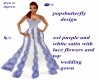 xxl purple & white gown