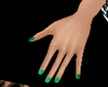 Green Glitter Nails
