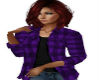 F.plaid purple blk shirt