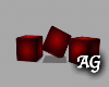 Three Red Cubes