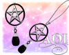 (A) Pentagram Earrings