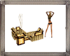 (Eli) gold armchairs