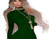 {L} Green Bodycon Dress