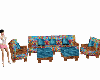 Blue couches