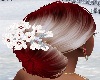 Hair Blond Red Flowers