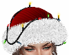 Red Xmas Hat W/Lights
