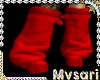 Boots Furry Red