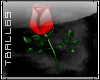 glass red rose sticker