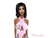 pink skull bow top