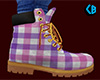 Pink Purple Work Boots M