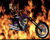 Purple Flames Harley