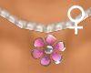 !Necklace flower pink