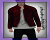 Mens red leather jacket~