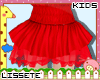 kids red skirt