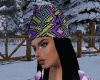 winter hat, pur. black h