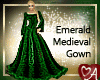 .a Medieval Gown Emerald