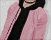 H | pink bomber hoodie