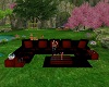 Sofa Set~blk n red~