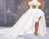 White n Gold Dress