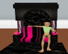 pink and black throne