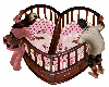 BabyGirl TwinHeart Crib