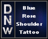Blue Rose Shoulder Tat