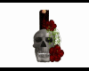 Rose skull candle