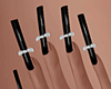 Black nails + Bows
