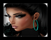 Earrings Hoops Teal