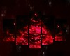 Flaming Red Skull Mirror