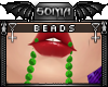 `x: Mouth Beads: Green