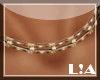 L!A gold necklace