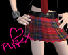PunkX Red Plaid Skirt