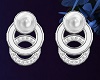 Silver&White Earrings