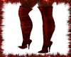 Chaos Red Glitter Boots